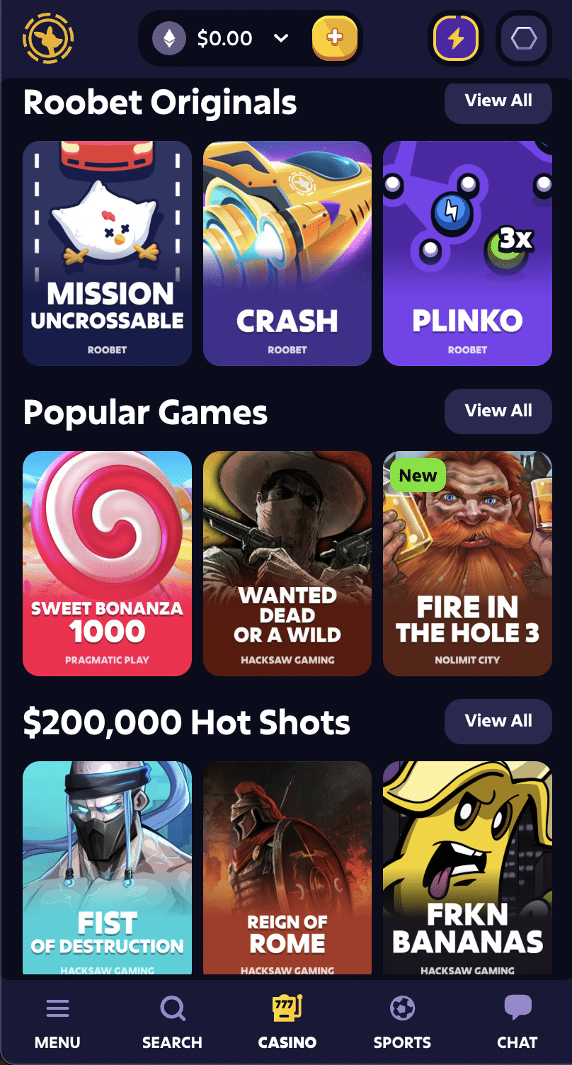 Roobet casino Canada